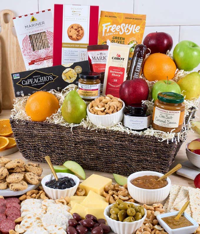 Fresh Fruit and Hors D'oeuvres Basket